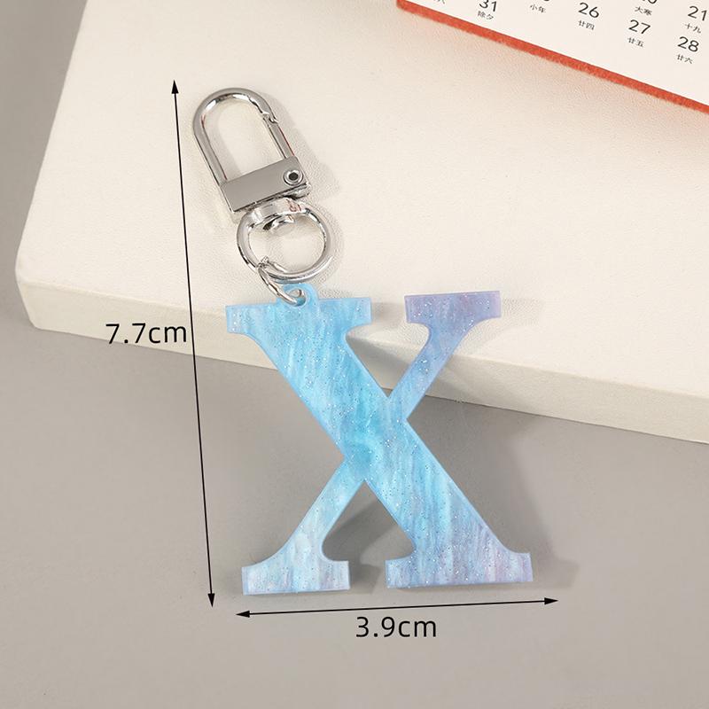 Simple Letters Keychain Backpack Pendant Keyring Bag Hanging Decoration Accessories Gift