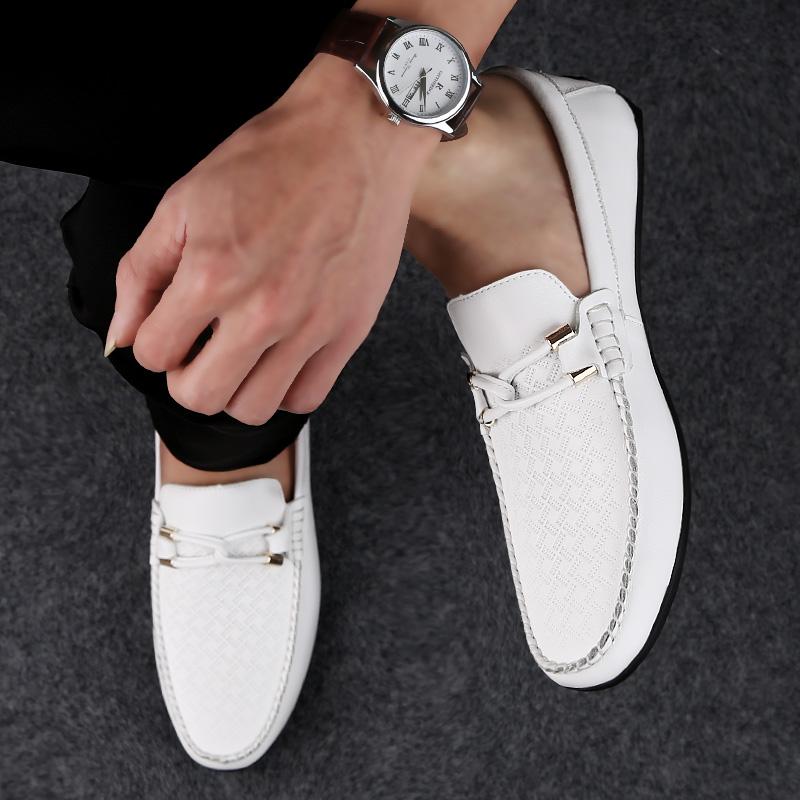 Loafers Men Classic Mens Slip on Shoes Genuine Leather Lightweight Men Casual Shoes 2024 New Male Comfortable Office Footwear