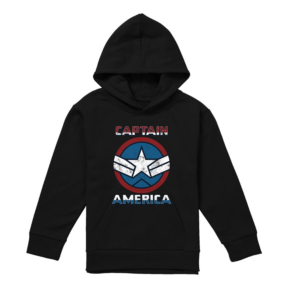 Captain America Childrens/Kids Badge Heather Pull Over Hoodie