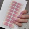 1 Sheet Semi Cured Wrap Gradient Nail Sticker Multi Color Solid Gel Full Cover Slider No Need UV Lamp Cured Fast Gel Nail Decal