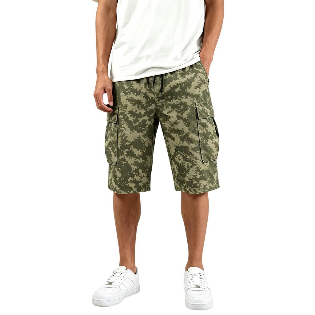 Pantaloncini Cargo da Uomo per Uomo Estate Vestibilità Larga Outdoor Pantaloncini da Palestra Uomo Casual Multitasche Pantaloncini Atletici da Uomo Pantaloncini da Basket Uomo