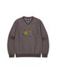 Sun Love Star V Sweat Heather Brown