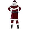 Mens Fancy Dress Warm Santa Claus Costume Adult Santa Outfit Red Cosplay Costume Set For Holiday Event Themed Gathering Cosplay