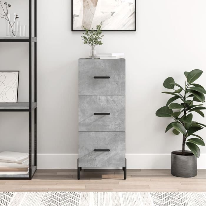 VidaXL Buffet Concrete Grey 34.5x34x90 Cm Engineered Wood 828616