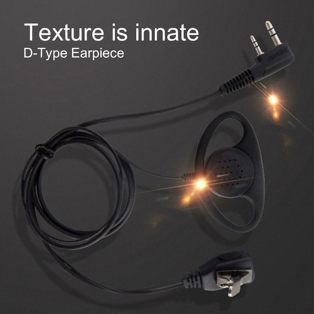 1Pcs K-head 2 Pin Walkie Talkie Headset Ear Hook Radio Accessory  Two Way Radio Accessory