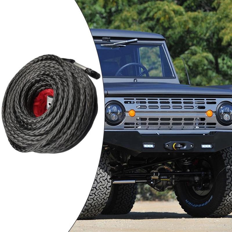 Car Truck Winch Cable 8mm x 26m 12000lbs Winch Line Cable Rope Universal For  ATVs UTVs Trailers Off-Road Vehicles