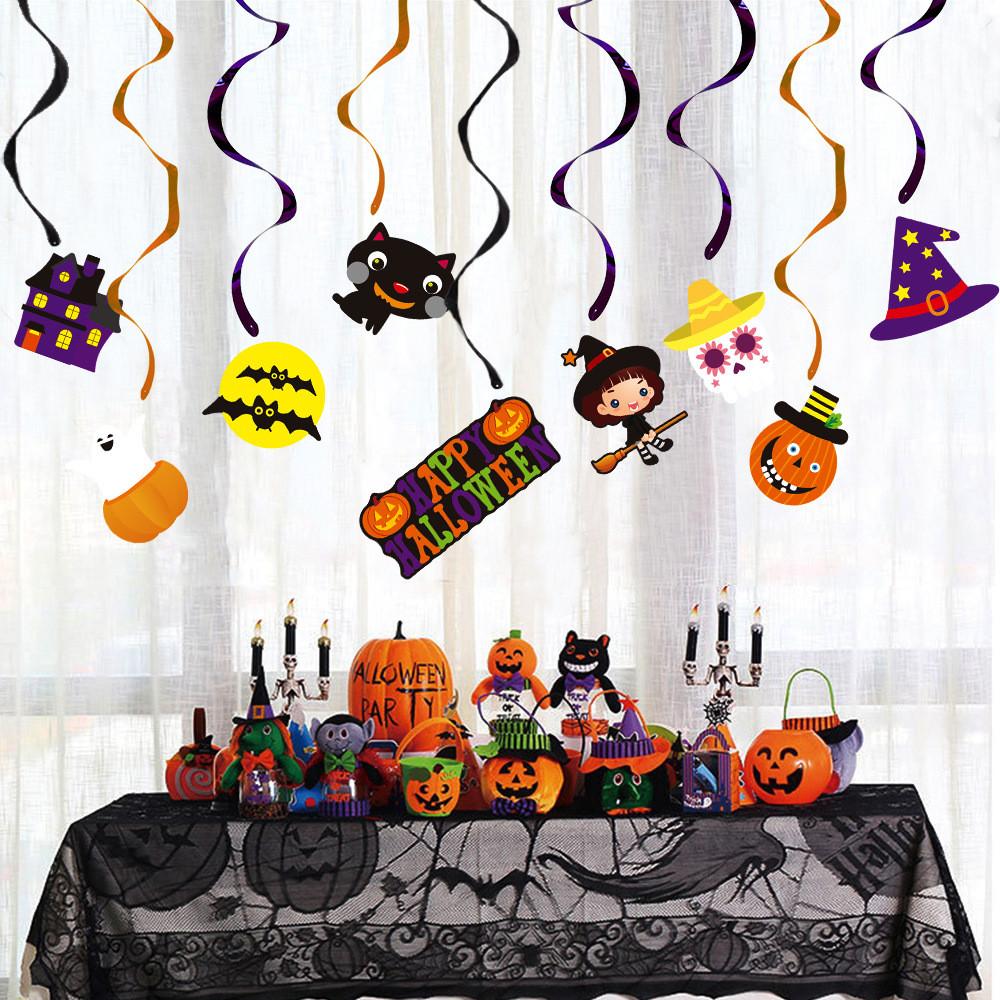 Witch Halloween Whimsical Spiral Ornament Festive Party Hanging Decoration