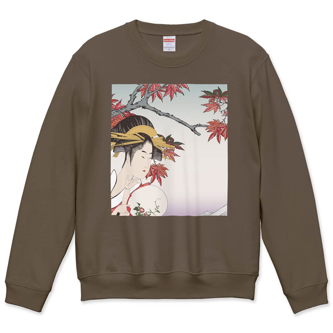 

Printed long S crew for men and Japanese Japanese Autumn leaves [igsticker] sweatshirt, sleeves, sweatshirt, men s, women s, size, stylish, neck,
