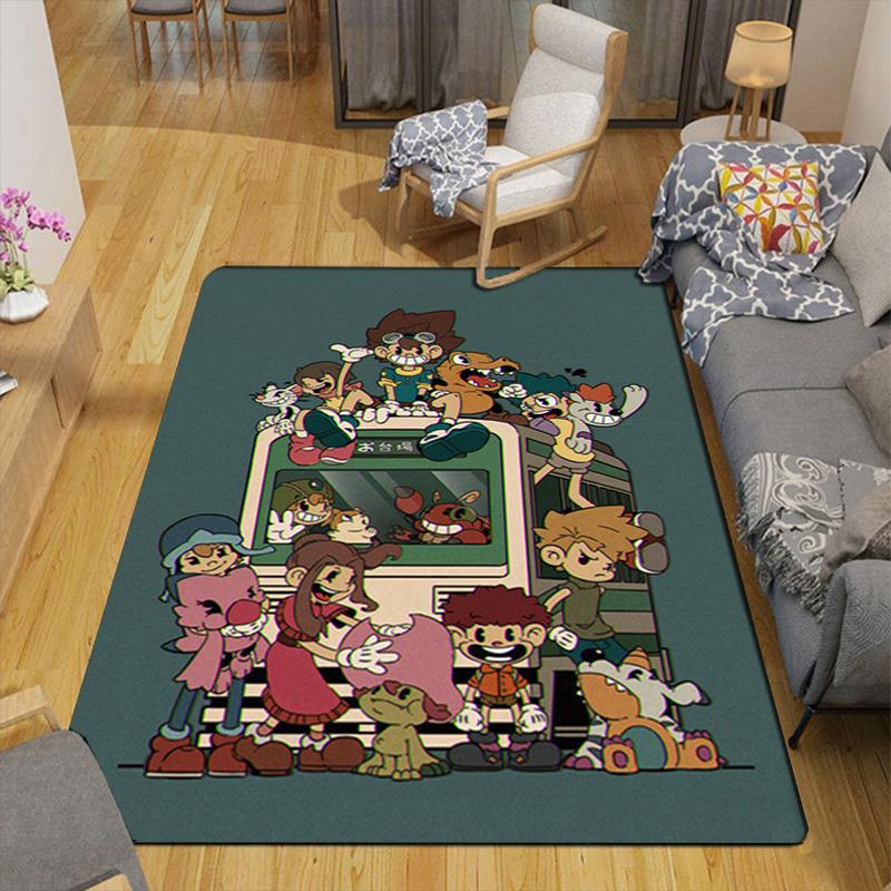 Digimon Adventure-inspired Rug Floor Mat for Living Room or Bedroom Soft and Comfortable Carpet a Gift for Birthday and Holiday.