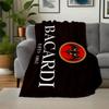 Bacardi Rum 1862 Bat Logo T-ShirtBlanket Flannel Throw Blanket for Sofa, Bed, Travel, Camping, Office, Couch, Chair, And Bed Gift for Christ
