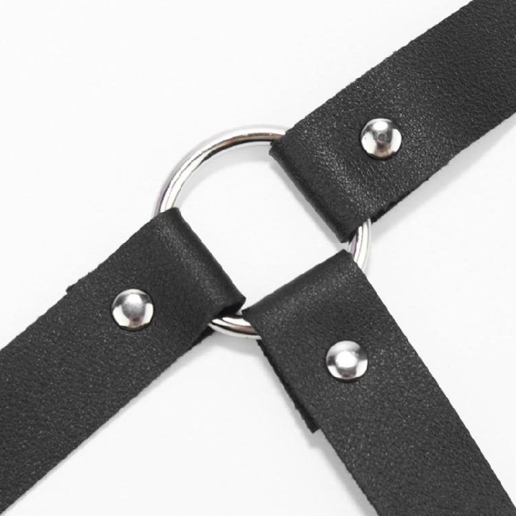 Adult Vintage PU Suspenders Bondage Belt with Adjustable Suspender Strap