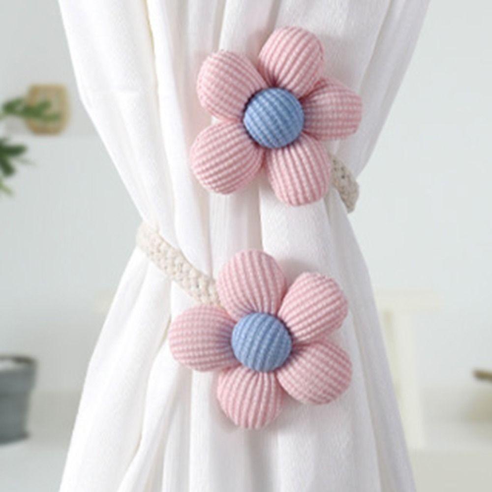 1Pcs Flower Shape Curtain Tieback No Punching Curtain Strap Fashion Curtain Buckles  Home Decoration