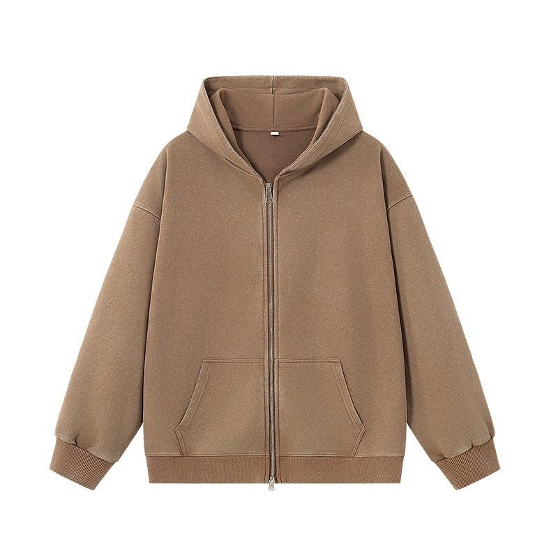 G washed old sweater men s season cardigan hoodie loose casual couple hooded jacket 3XL 5250₽