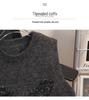 High-End Knit Sleeveless Sweater Vest with Butterfly Sequins and Back Slit