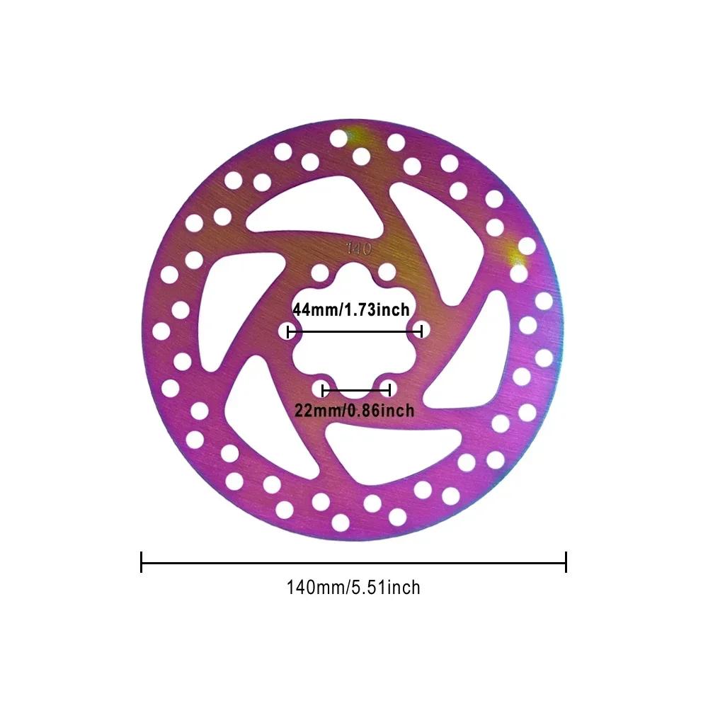 140MM Brake Disc for Kukirin G2 Pro G2 MAX Electric Scooter Colorful Disc Brakes Part Stainless Steel Disc With 6 Screws