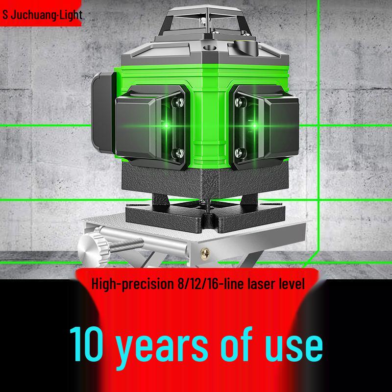 Precision 16-Line Green & Blue Laser Level with Infrared Projection