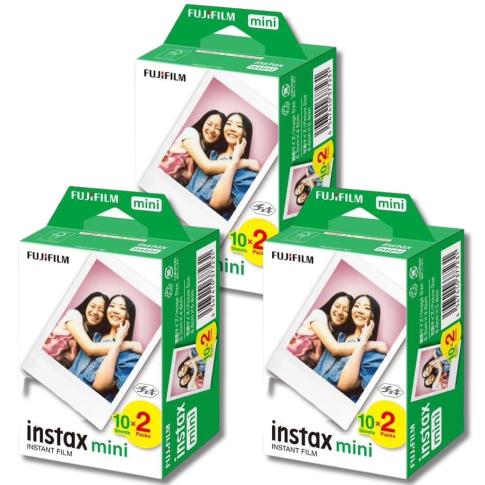 

Fujifilm Instax Mini JP2 Instant Film 20 Sheets x 3 Sets Card Size SOLOFIS Lens Cleaner 60 (3 Boxes Sheets)