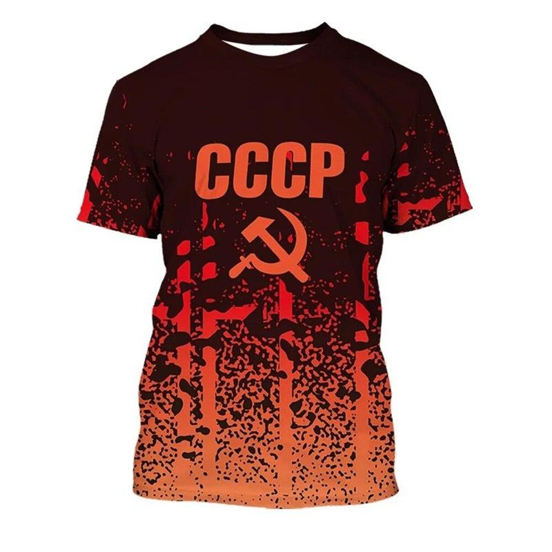 CCCP- Soviet 3D Print Sport Quick-dry Breathable Men Women T-shirt Casual Retro Trend Fashion Adult Kid Short-sleeve Clothes Top