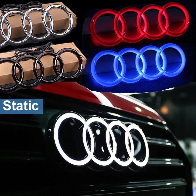 For Audi S5 Static Light Car Front Grille LED Emblem Decor for Audi A4 A5 Q5 RS5 A4L A3 8p Q3 A8 Decals Badge Sticker Exterior Accessories
