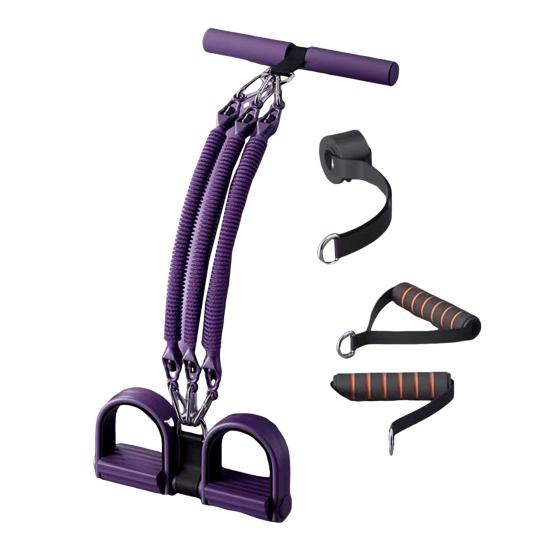 2/3/4-Tube Pedal Puller Resistance Band with Handle Multifunction Elastic Yoga Sit-up