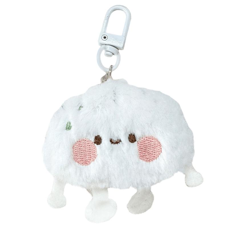 

Soft Steamed Stuffed Bun/Dumpling/Sushi Doll Keychain Pendant for Bags and Keys Food Themed Decoration Key Holder