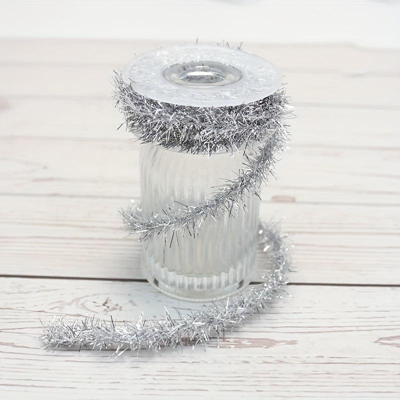 

1 Pcs 2.8M Halloween Decorations Christmas Colored Wool Strips DIY Metal Wire Yarn Holiday Decorations серебряный