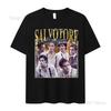 Damon Salvatore Ian Somerhalder Tv Show Tshirt For Women Summer Tops Tshirts Oneck Women Clothing Streetwear Female T Shirt