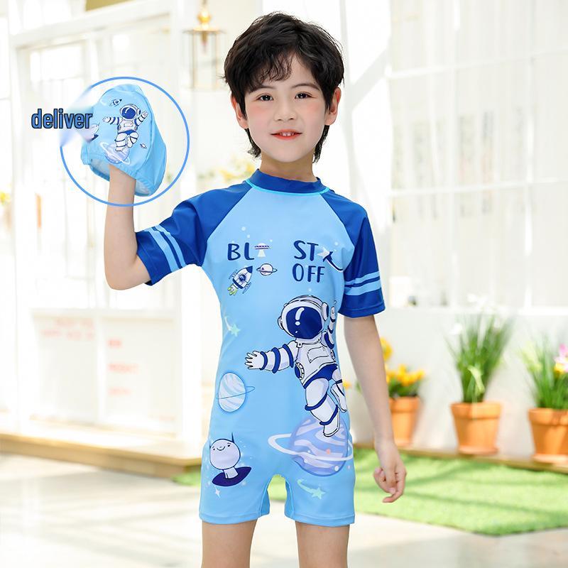 

Мальчиковый слитный купальник 2024: Новый стиль для детей от младенческого до среднего возраста 150 (65-80 lbs)