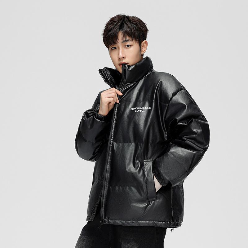 Men's down jacket simple trendy brand couple white duck down jacket autumn and winter new loose versatile stand-up collar down jacket men