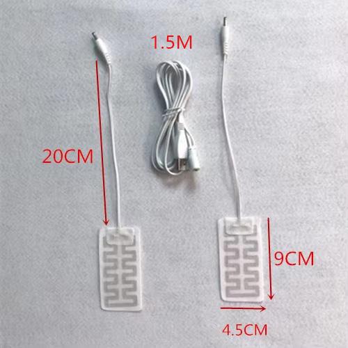 1 Pair Thermal Electric USB Gloves Heater Heated Gloves Carbon Fiber Cloth Winter Skis Mittens Heating Film Pad