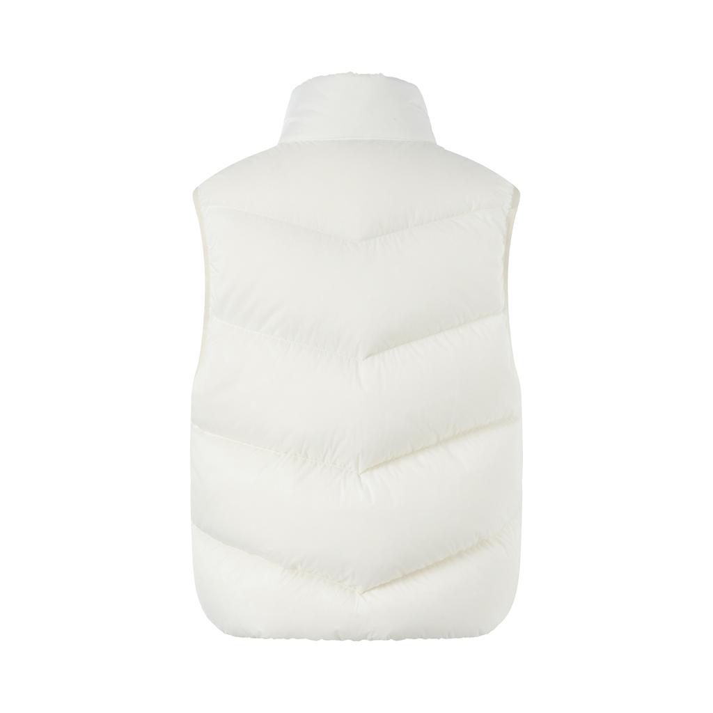 Li Ning Sports Lifestyle Series Solid Color Stand Collar Sleeveless Vest Men Vests Off-White AMRU004-4
