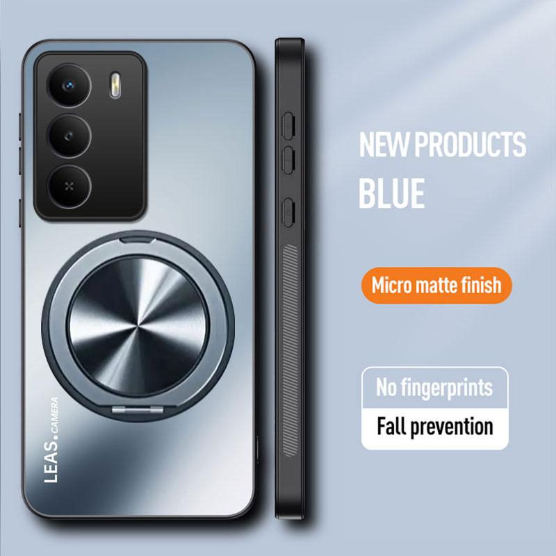 

Магнітний чохол для Realme C75 C73 C71 C63 GT 7T 7Pro Neo7 SE Матовий протиударний 360° поворотний чохол-підставка з кільцем Fundas Realme GT 7 Pro синій