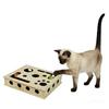 Solid Wood Cat Maze Toy: Interactive Scratching & Digging Game