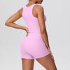 Bare-Feel Sports Tank & High-Waist Butt-Lifting Shorts Set - Quick-Dry Running & Yoga Wear