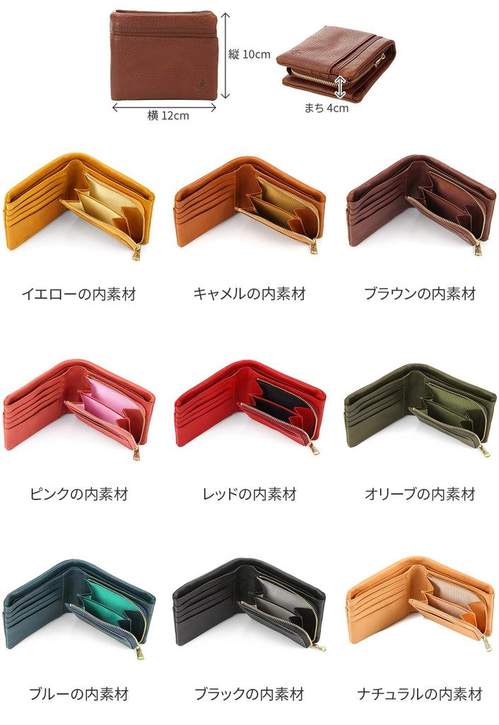 Baggy Port Men's Bifold Wallet, Genuine Leather, Baggies Annex Minerva Box, LZYS8001, Red, BP-LZYS8001-RE