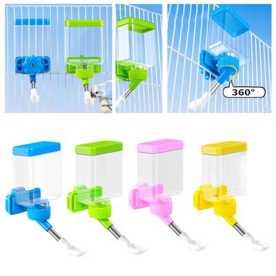 Bird Waterer No Drip Transparent Compact Easy Installation Automatic Bird Feeder for Pet Parrot Lovebirds Finch Parakeet