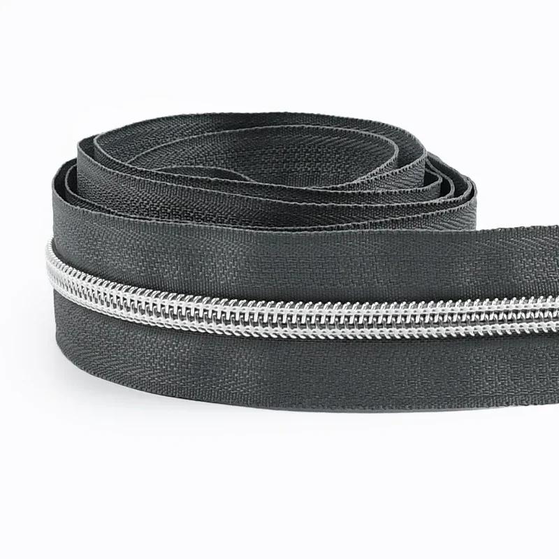 Meetee 1-10M 5# Nylon Zippers for Bag Shoes Garment Plasic Roll Zipper By The Meter Decor Zips Repair Kit DIY Sewing Accessories