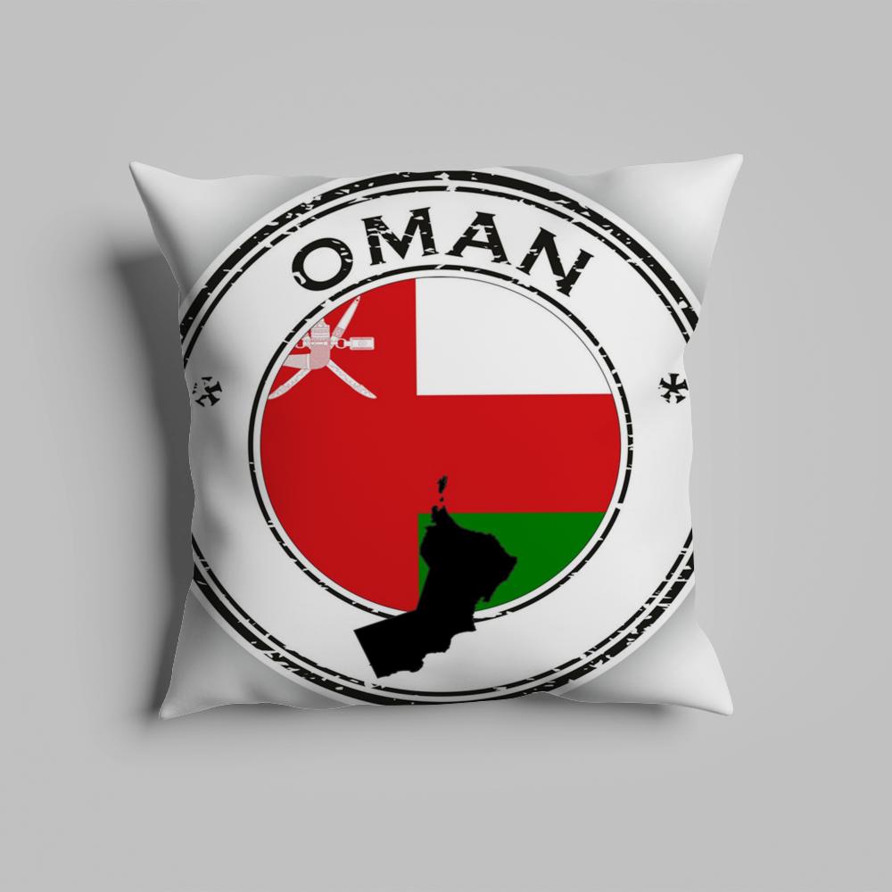 Pillow Case luxurious home office, sofa decorative Multi sized car seat cushions, pillowcases Oman flag map logo