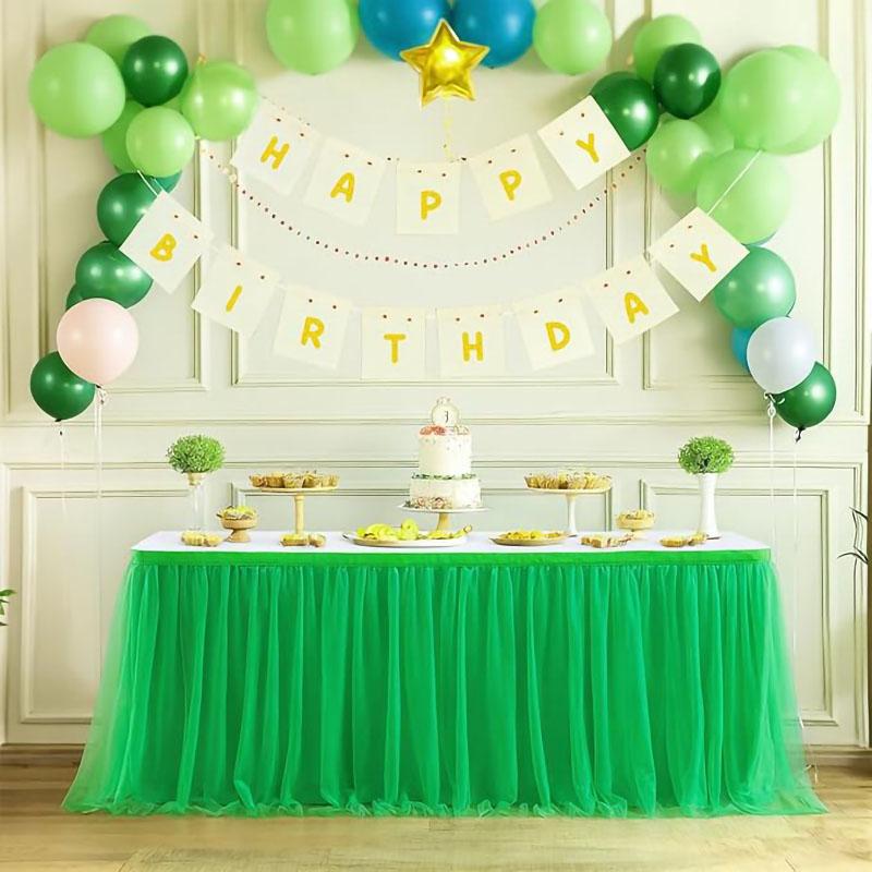 6/9/14FT Table Skirts Birthday Tulle Table Skirting Wedding Party Tutu Tulle Table Skirt Baby Shower Wedding Party Home Decor