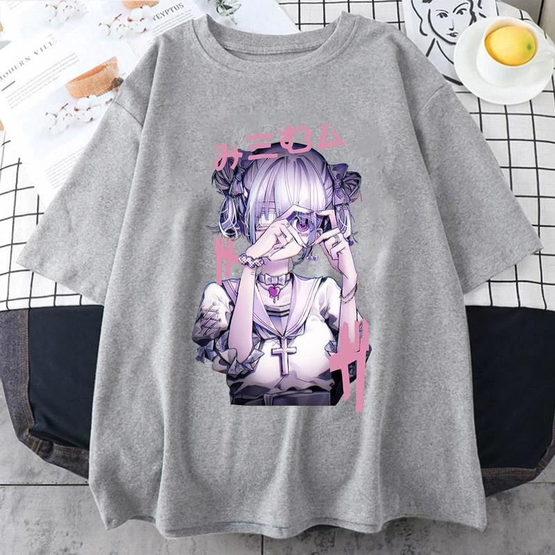 Kurono Kyou Anime T Shirt Summer Sport Jogging Short Sleeve Fashion Loose Sport Punk Style Y2K Top Girls Women Cosplay T Shirt