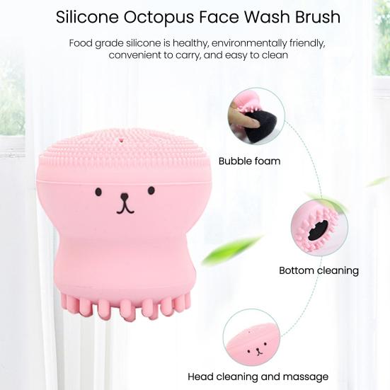 Face Brush Soft Silicone Facial Cleanser Sensitive Skin Deep Pore Cleansing Exfoliating Massage Brush Heads Waterproof Skincare Tool