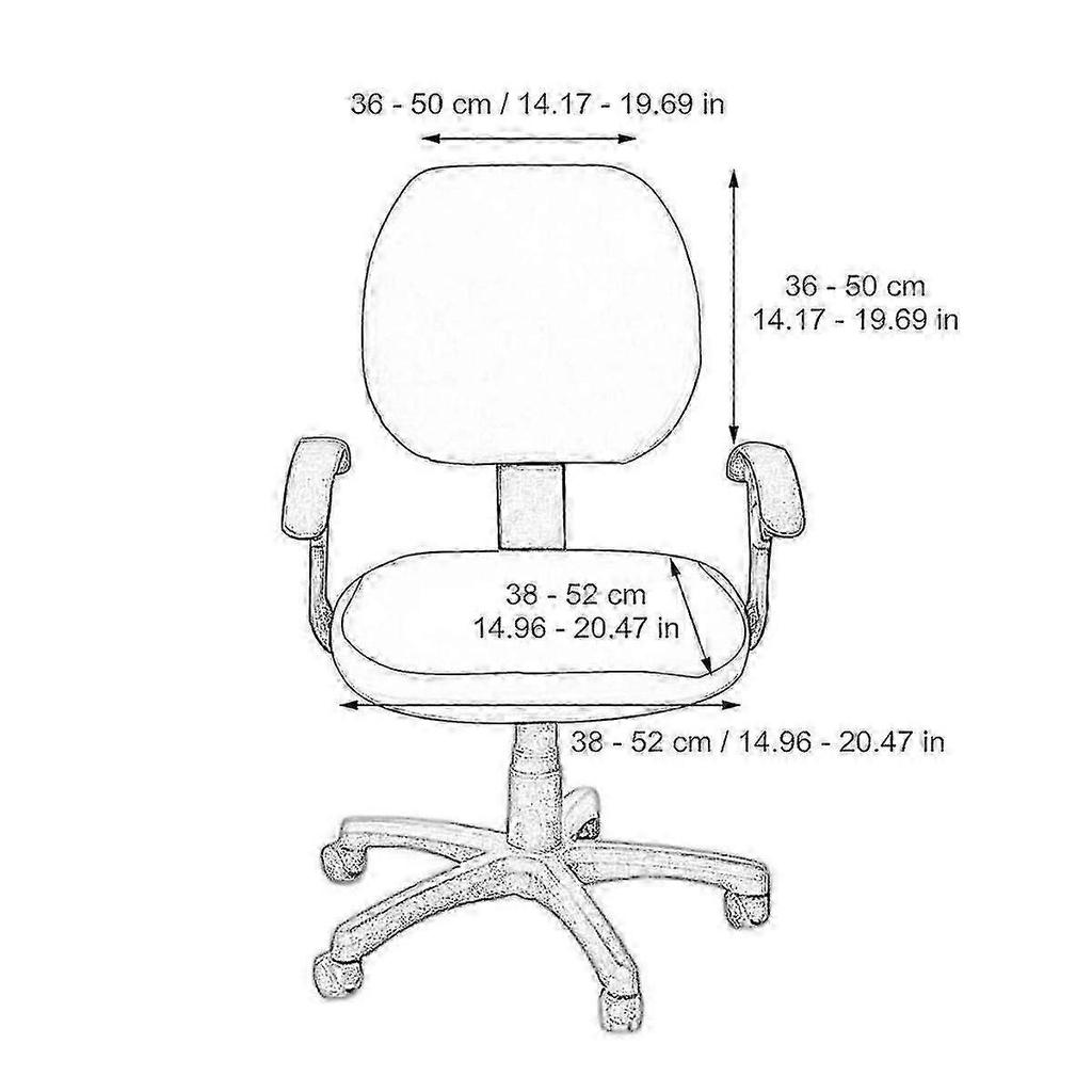 Computer Office Chair Cover,Split Protective & Stretchable Cloth Polyester Desk Task Chair Covers Stretch Rotating Chair Slipcover,Removable