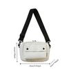 Causal PU Crossbody Bag Large Capacity Sports Shoulder Bag Simple Square Message Bag  Unisex