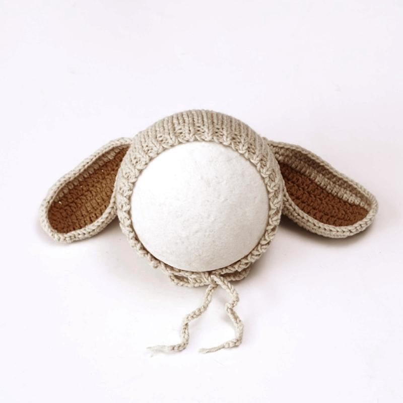 Baby Fotografie Kostüm für Säugling Hasenohren Hut Hosenträgerhose Neugeborene Fotoanzug Säugling Hautfreundliche Fotobekleidung