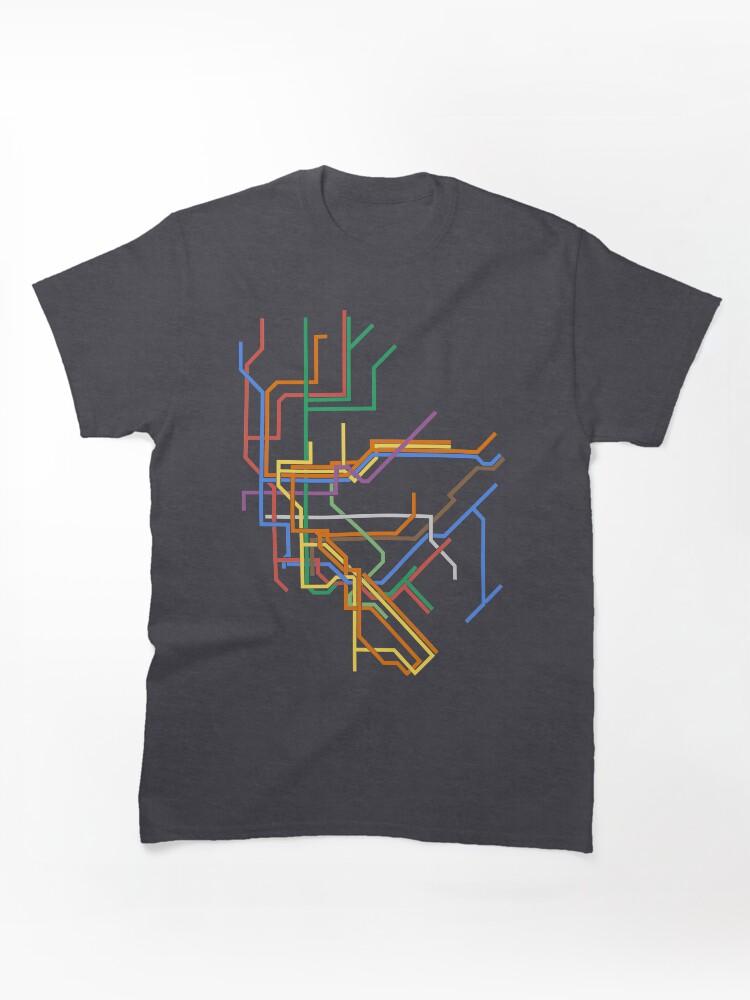 Metro Minimalist New York City Transit Line Map Classic T-Shirt