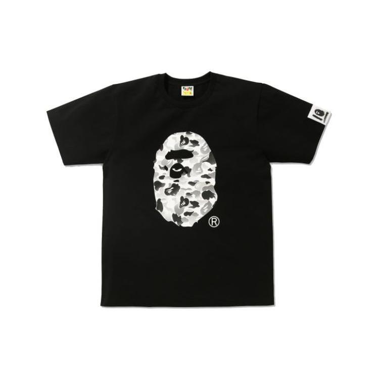 A BATHING APE T Shirt Men's Black 0ZXTEM11037XFBKX