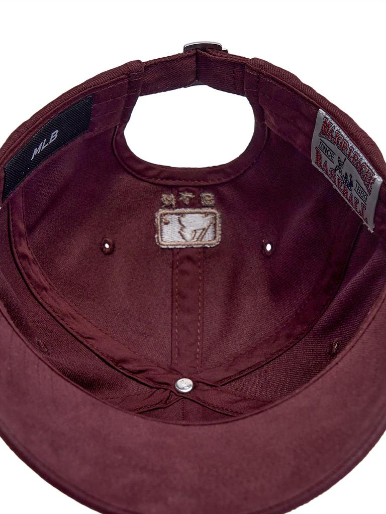 Emelbi Peach Twill Structured Ball Cap Bos (D.Wine)