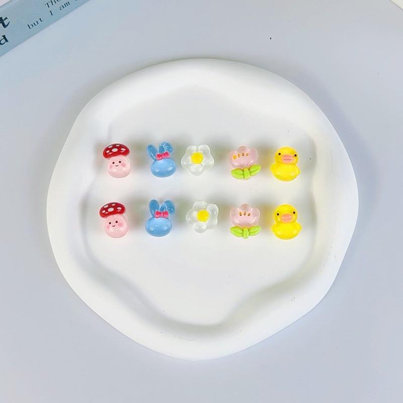 

10 шт. модный набор шармов для обуви, аксессуары, пряжка для обуви с отверстиями, милый прозрачный маленький желтый утенок, смола, сделай сам, 3D украшения для обуви