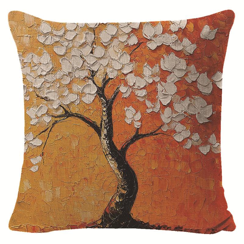 New Nordic Impression Oil Painting Style Pillowcase Jit Living Room Car Bedroom Decoration