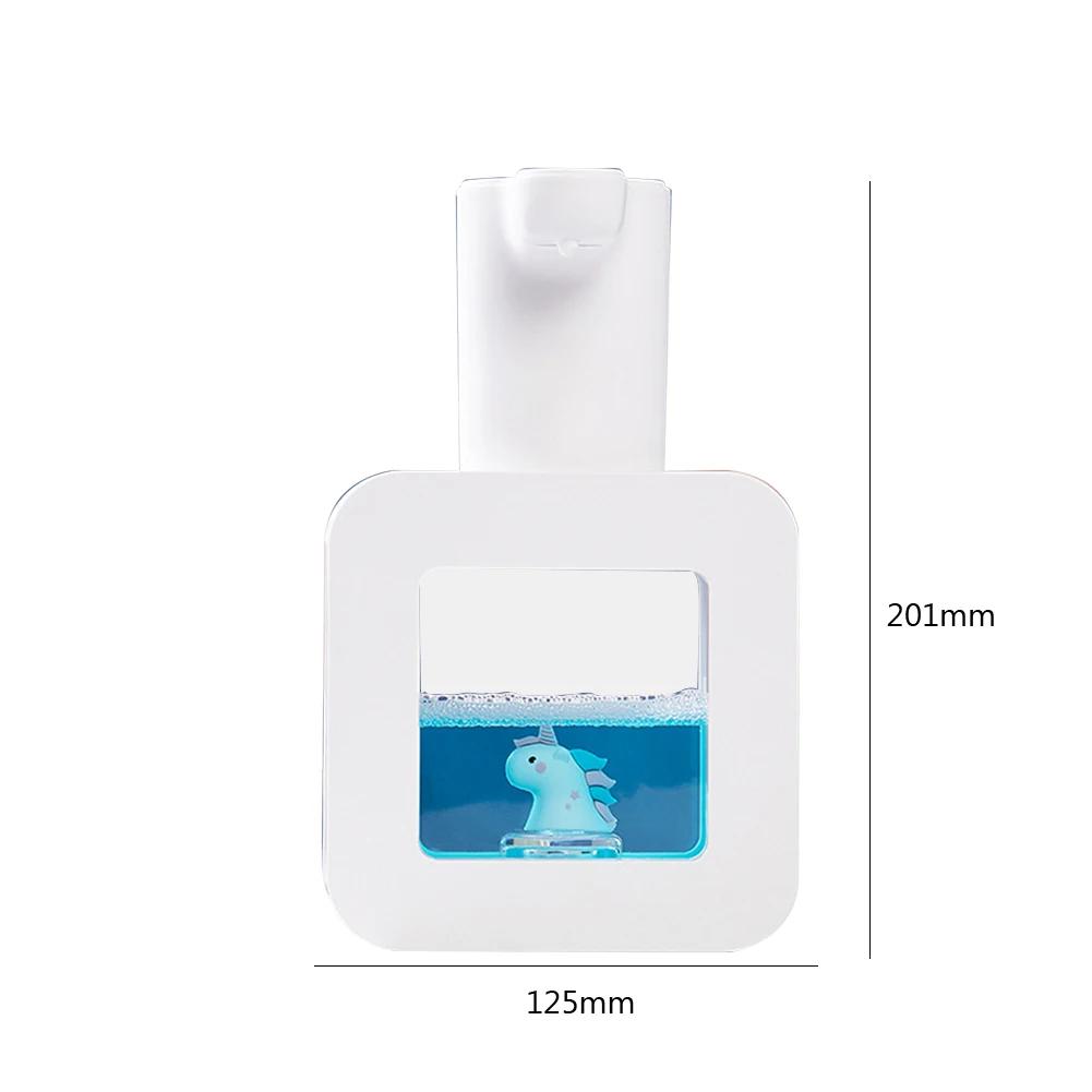 Cartoon Cute Pet Foam Soap Dispenser USB Charging Liquid Foam Dispensers Wall Mounted Touchless Sensor for Hotel Wash Basin